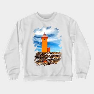 Orange Lighthouse. Iceland. Reykjanes Peninsula. Crewneck Sweatshirt